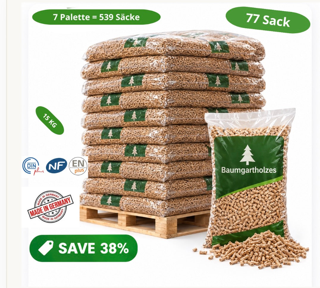 Holzpellets - 6 Paletten